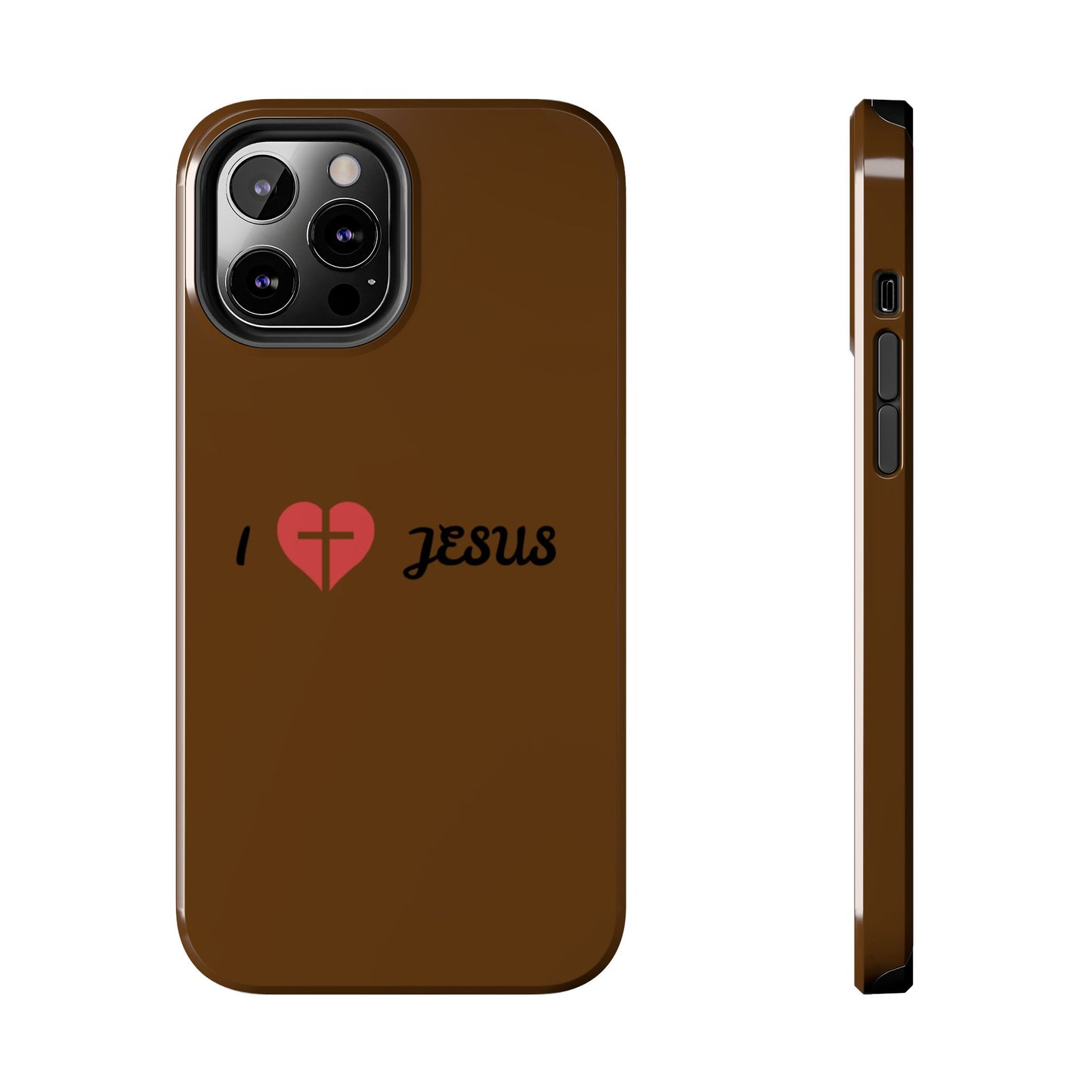 I Love Jesus Tough Phone Case - Durable Christian Phone Cover, Faith-Inspired Gift, Stylish Protection for Daily Use, Perfect for Holidays