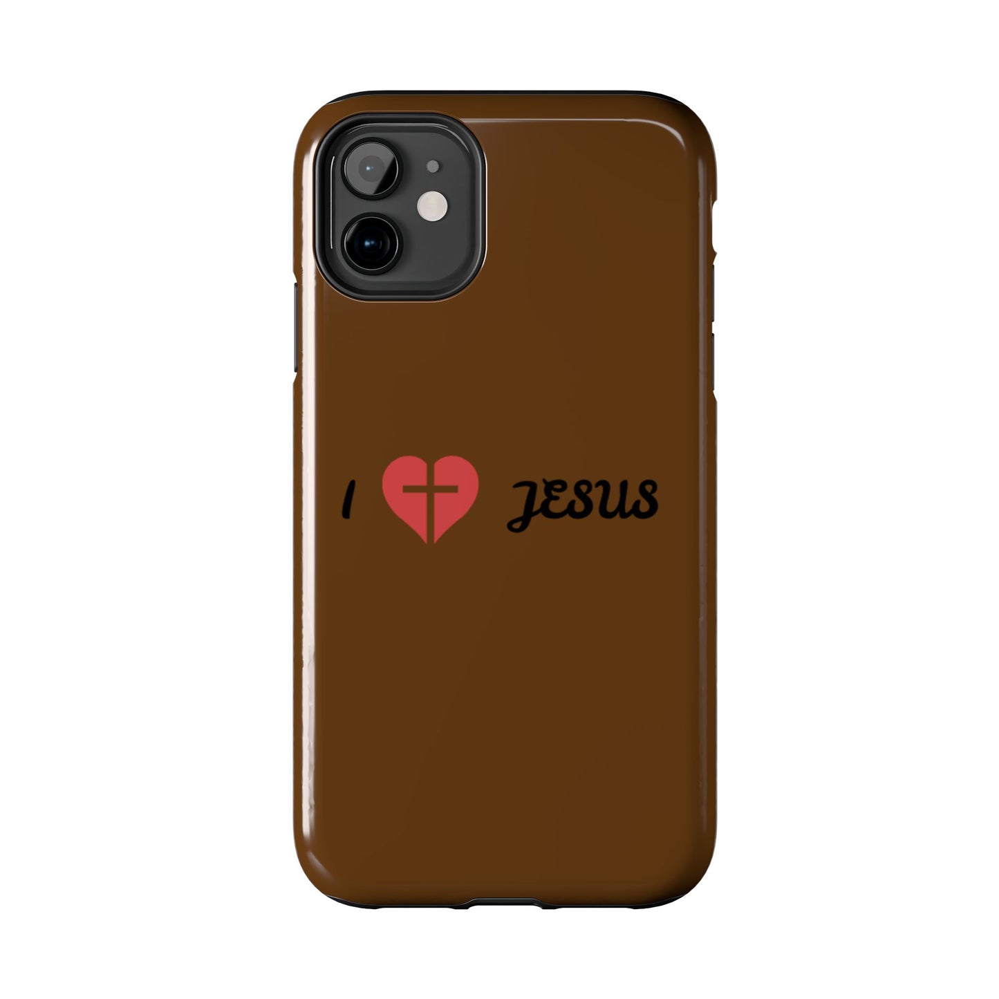 I Love Jesus Tough Phone Case - Durable Christian Phone Cover, Faith-Inspired Gift, Stylish Protection for Daily Use, Perfect for Holidays