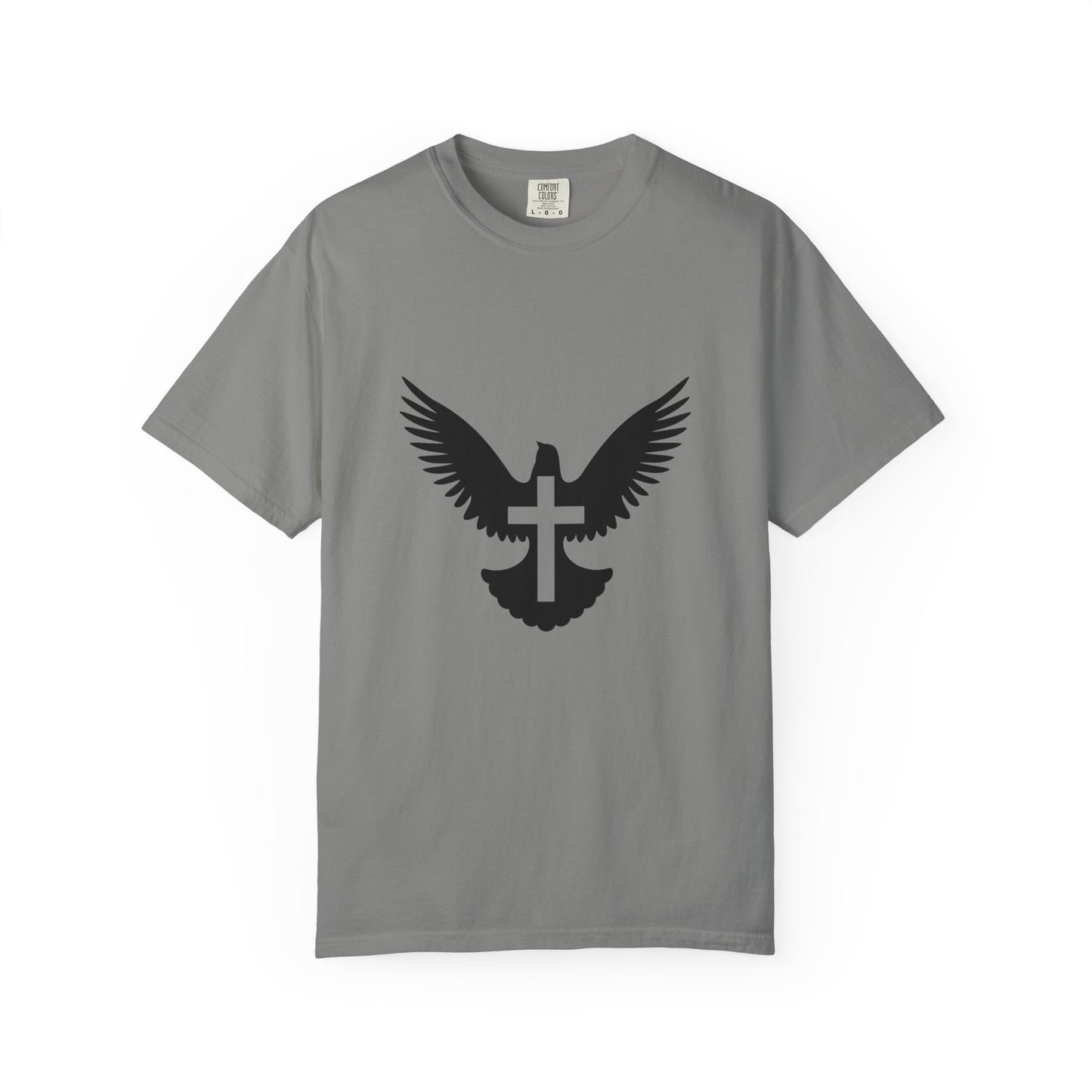 Garment-Dyed T-Shirt with Wings Design, Unisex Inspirational Tee, Casual Wear, Gift for Nature Lovers, Trendy Graphic Shirt