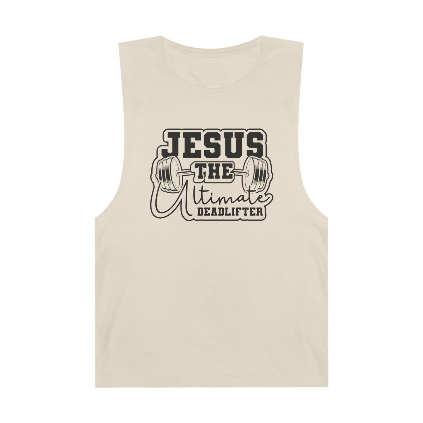 Unisex Jesus Fitness Tank Top, Gym Shirt, Workout Sleeveless Tee, Christian Gym Apparel, Deadlifting Gift