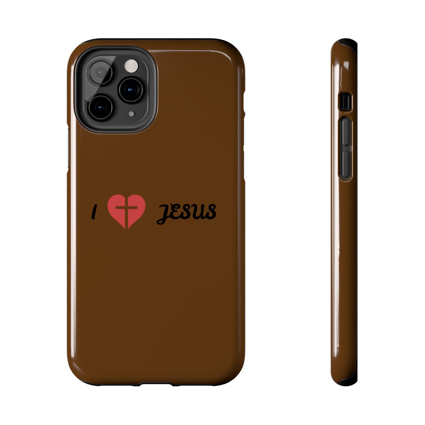 I Love Jesus Tough Phone Case - Durable Christian Phone Cover, Faith-Inspired Gift, Stylish Protection for Daily Use, Perfect for Holidays