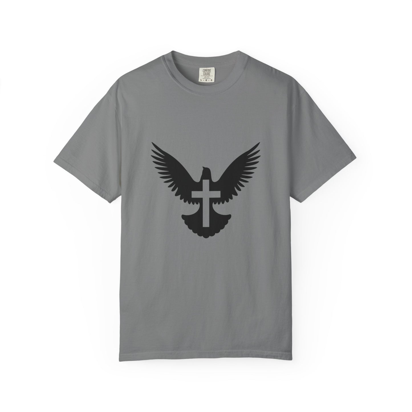 Garment-Dyed T-Shirt with Wings Design, Unisex Inspirational Tee, Casual Wear, Gift for Nature Lovers, Trendy Graphic Shirt