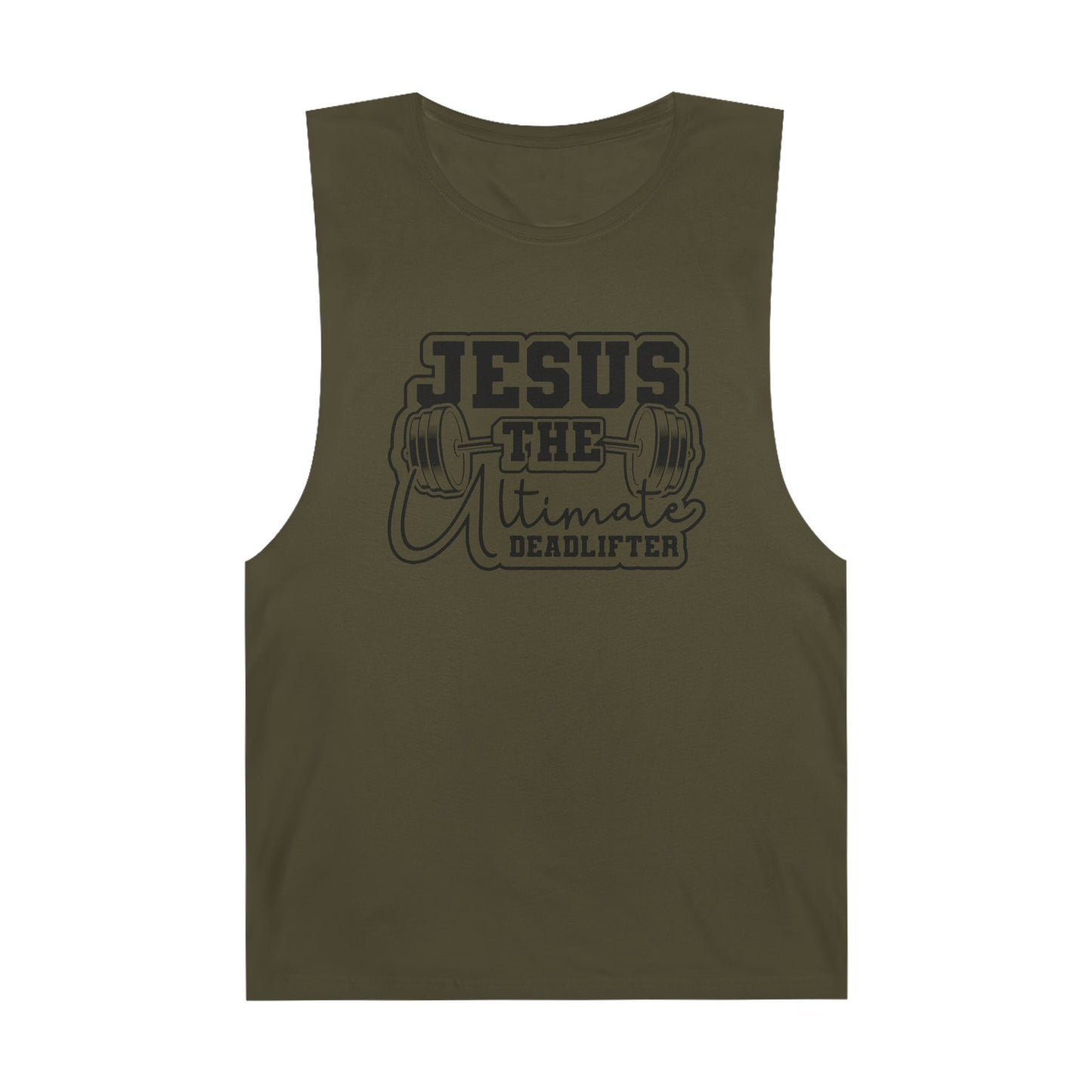 Unisex Jesus Fitness Tank Top, Gym Shirt, Workout Sleeveless Tee, Christian Gym Apparel, Deadlifting Gift