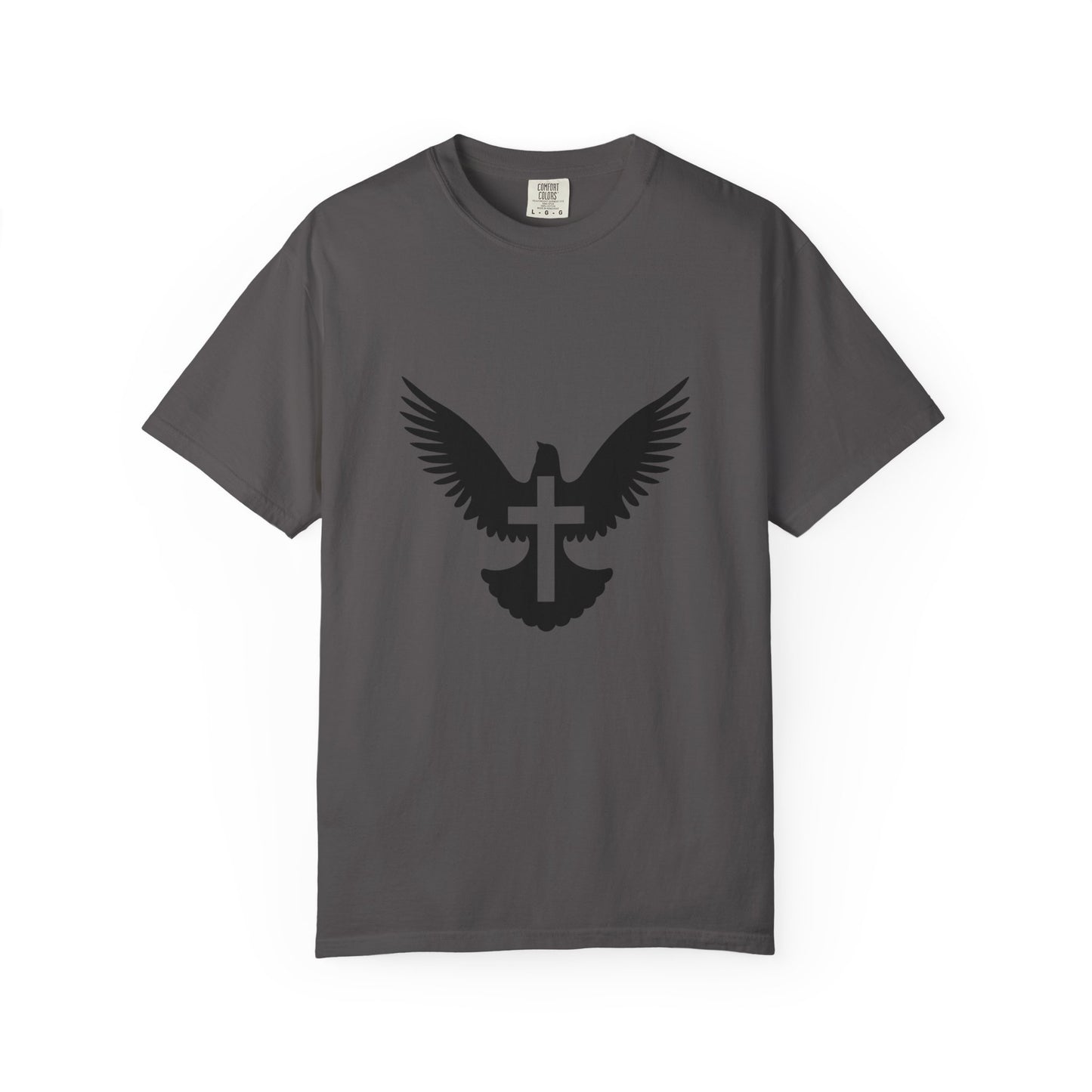 Garment-Dyed T-Shirt with Wings Design, Unisex Inspirational Tee, Casual Wear, Gift for Nature Lovers, Trendy Graphic Shirt