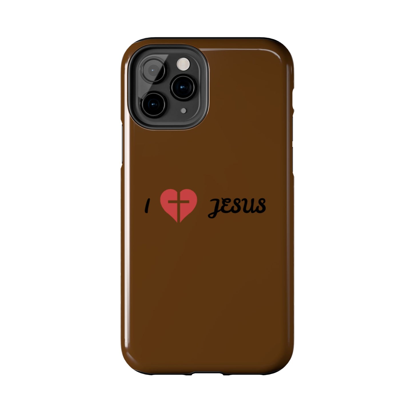 I Love Jesus Tough Phone Case - Durable Christian Phone Cover, Faith-Inspired Gift, Stylish Protection for Daily Use, Perfect for Holidays