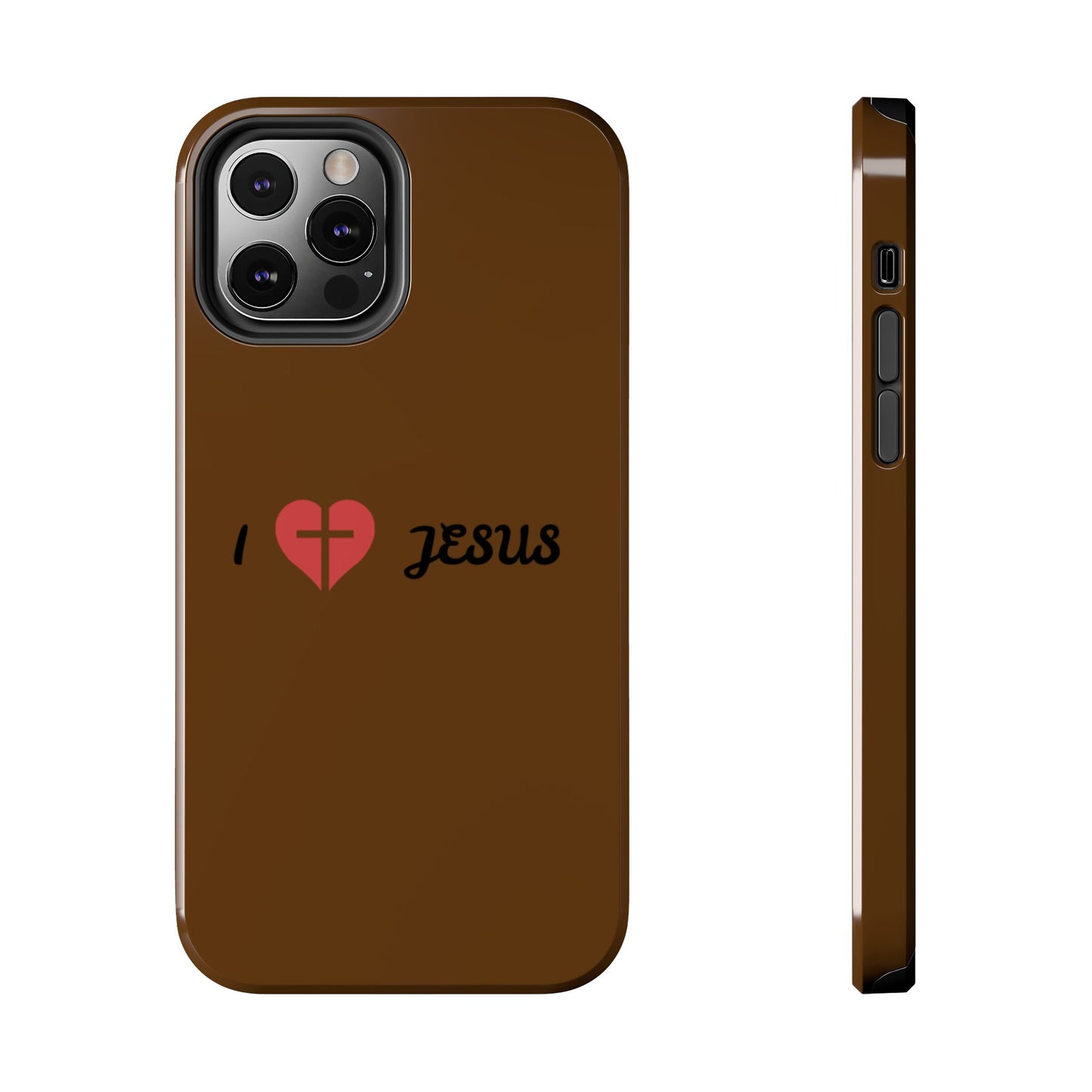 I Love Jesus Tough Phone Case - Durable Christian Phone Cover, Faith-Inspired Gift, Stylish Protection for Daily Use, Perfect for Holidays