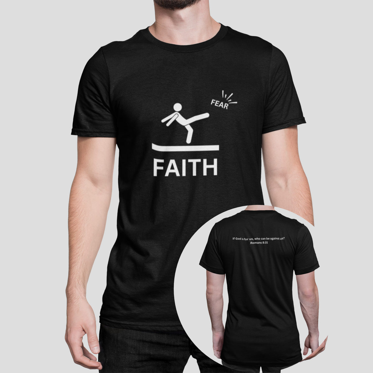 FAITH KICKS FEAR MEN'S TEE