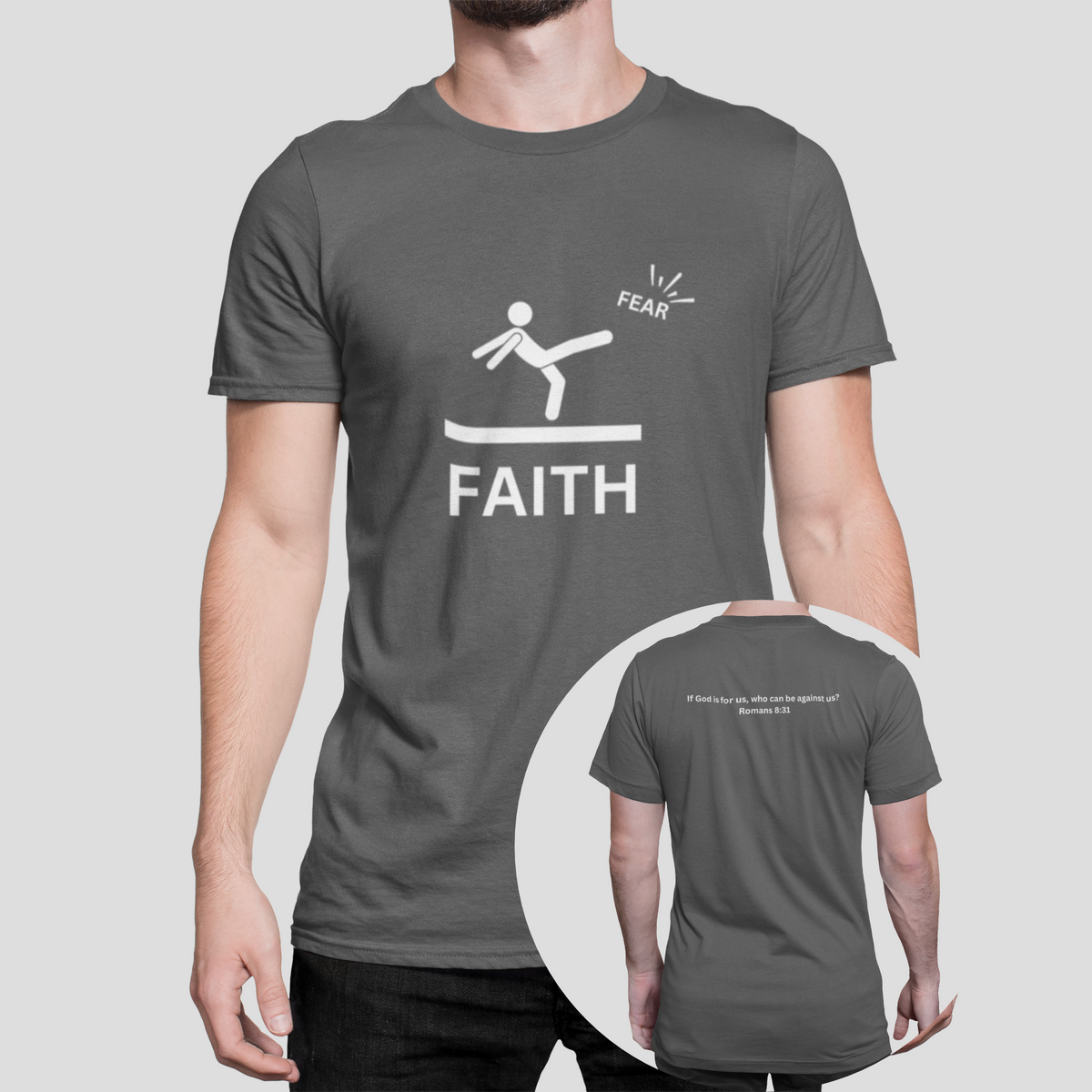 FAITH KICKS FEAR MEN'S TEE