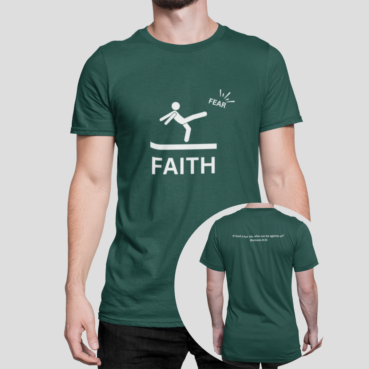 FAITH KICKS FEAR MEN'S TEE